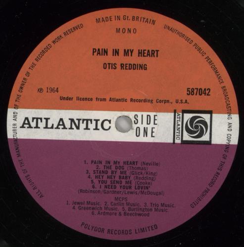 Otis Redding Pain In My Heart - VG vinyl LP album (LP record) UK OTILPPA691014
