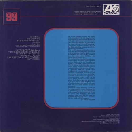 Otis Redding Remembering vinyl LP album (LP record) UK OTILPRE512937