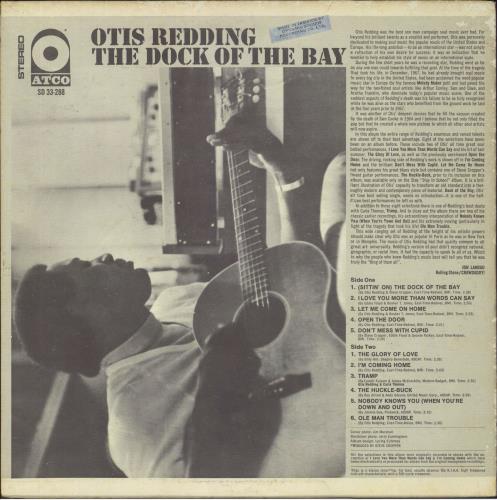 Otis Redding The Dock Of The Bay vinyl LP album (LP record) Jamaican OTILPTH820287