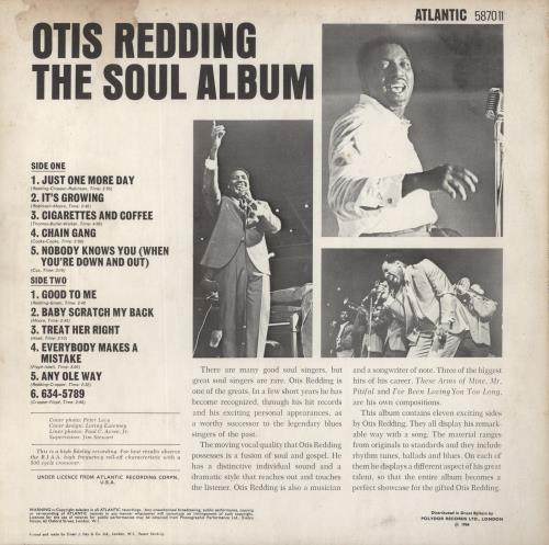 Otis Redding The Soul Album vinyl LP album (LP record) UK OTILPTH512939