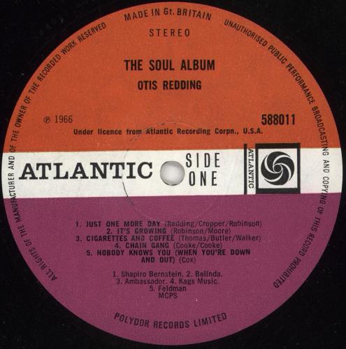 Otis Redding The Soul Album vinyl LP album (LP record) UK OTILPTH732514