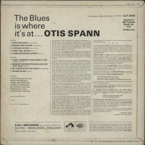 Otis Spann The Blues Is Where It's At vinyl LP album (LP record) UK OSPLPTH540348