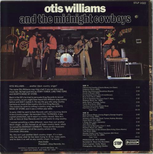 Otis Williams And The Midnight Cowboys Otis Williams And The Midnight Cowboys vinyl LP album (LP record) US 3WVLPOT770551
