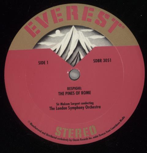 Ottorino Respighi The Fountains Of Rome / The Pines Of Rome - 200gm Vinyl vinyl LP album (LP record) US RLXLPTH879152