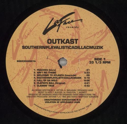 Outkast Southernplayalisticadillacmuzik - RSD 2014 vinyl LP album (LP record) US OUTLPSO868753