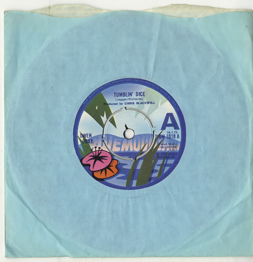 Owen Gray Tumblin' Dice 7" vinyl single (7 inch record / 45) UK OWG07TU617807
