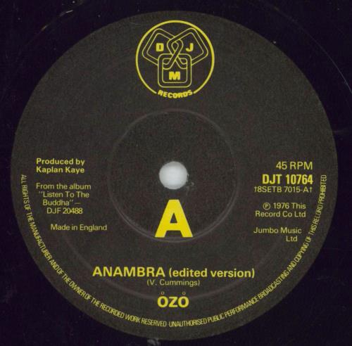 Ozo Anambra - EX 12" vinyl single (12 inch record / Maxi-single) UK 0Z012AN774613