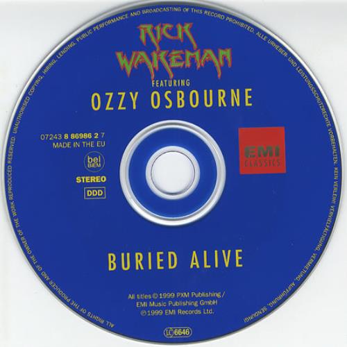 Ozzy Osbourne Buried Alive - With Rick Wakeman CD single (CD5 / 5") Swedish OZZC5BU138454