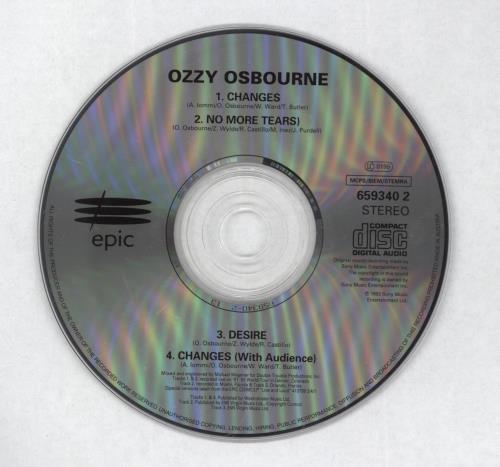 Ozzy Osbourne Changes CD single (CD5 / 5") UK OZZC5CH61601