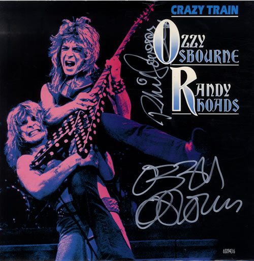 Ozzy Osbourne Crazy Train - Autographed memorabilia UK OZZMMCR558645