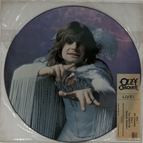 Ozzy Osbourne Live! - Sealed 12" vinyl picture disc (12 inch picture record) US OZZ2PLI592706
