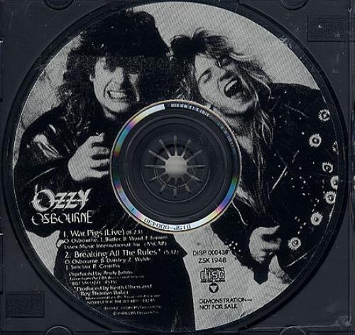 Ozzy Osbourne Live Pigs CD single (CD5 / 5") US OZZC5LI71678