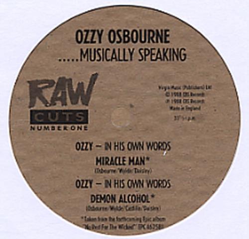 Ozzy Osbourne Musically Speaking 7" vinyl single (7 inch record / 45) UK OZZ07MU331257