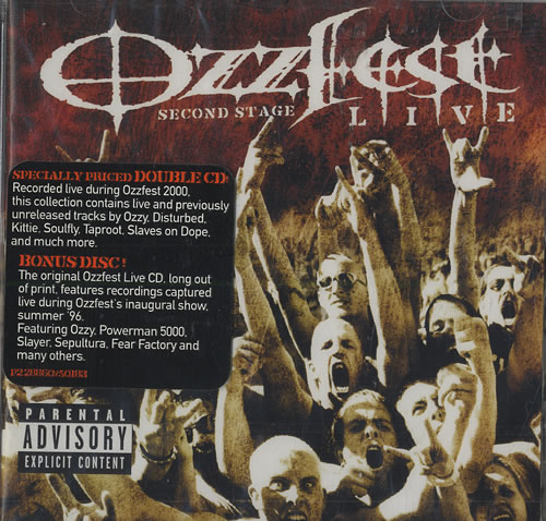 Ozzy Osbourne Ozzfest Second Stage Live 2 CD album set (Double CD) US OZZ2COZ464454