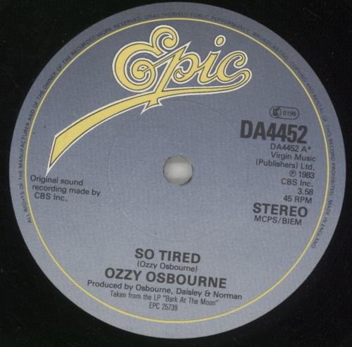 Ozzy Osbourne So Tired - Doublepack 7" vinyl single (7 inch record / 45) UK OZZ07SO62771