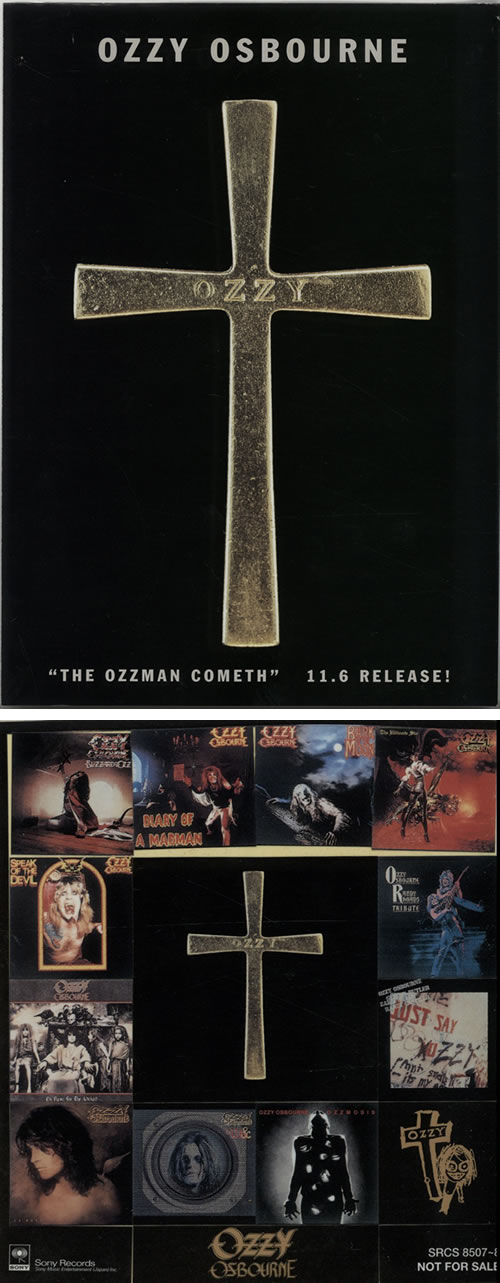 Ozzy Osbourne The Ozzman Cometh Promo Stickers, Handbill & Tour Flyer handbill Japanese OZZHBTH641623