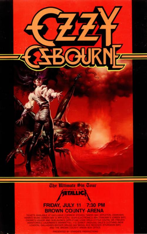 Ozzy Osbourne The Ultimate Sin Tour poster US OZZPOTH488949