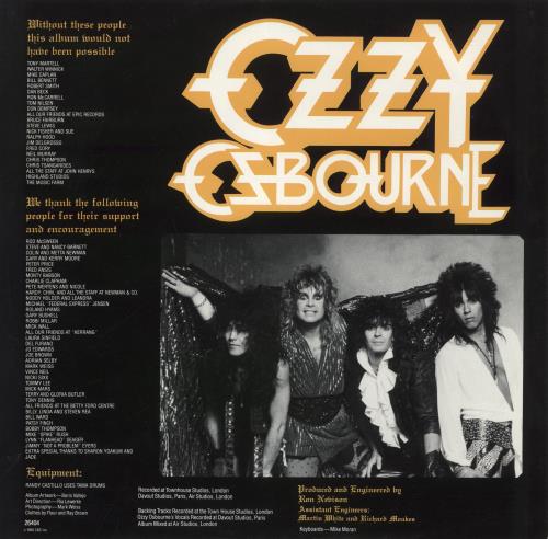 Ozzy Osbourne The Ultimate Sin vinyl LP album (LP record) UK OZZLPTH287005