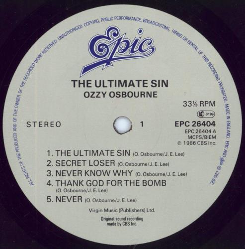 play ozzy osbourne the ultimate sin
