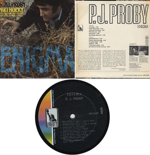P. J. Proby Enigma vinyl LP album (LP record) US PJPLPEN334385