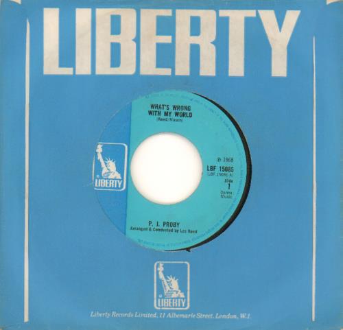 P. J. Proby What's Wrong With My World 7" vinyl single (7 inch record / 45) UK PJP07WH652641