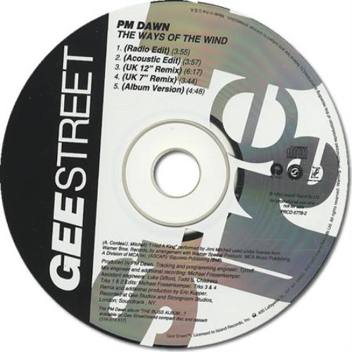 P. M. Dawn The Ways Of The Wind CD single (CD5 / 5") US PMDC5TH399291