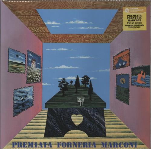 P.F.M. Per Un Amico - Yellow Vinyl vinyl LP album (LP record) Italian PFMLPPE859701