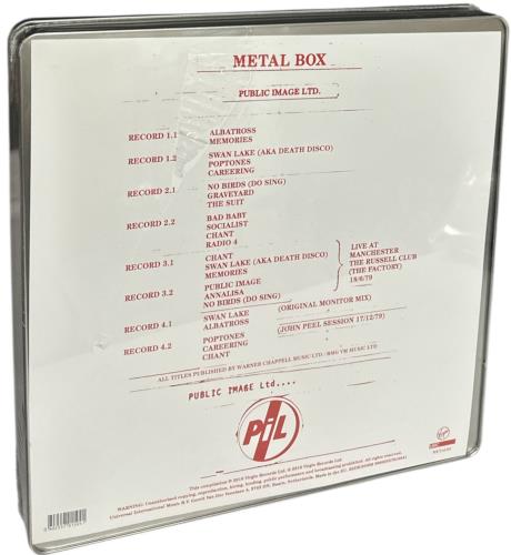 P.I.L. Metal Box - 4-LP Super Deluxe Edition - Sealed Vinyl Box Set UK PILVXME872480