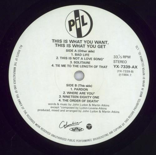 P.I.L. This Is What You Want + Obi vinyl LP album (LP record) Japanese PILLPTH122744