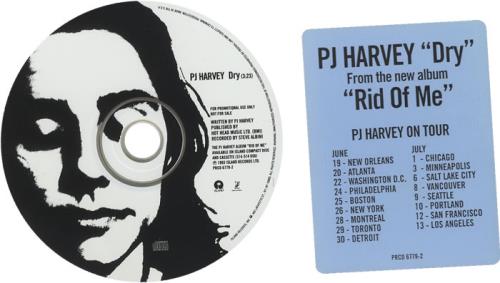 P.J. Harvey Dry CD single (CD5 / 5") US PJHC5DR18824