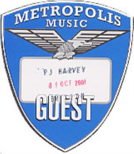 P.J. Harvey Tour Pass memorabilia UK PJHMMTO217959