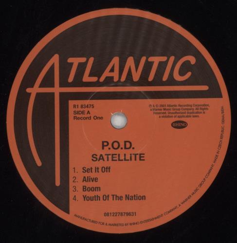 P.O.D. Satellite 2-LP vinyl record set (Double LP Album) US P.O2LSA852015