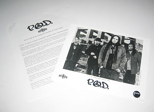 P.O.D. Testify media press pack US P.OPPTE352793