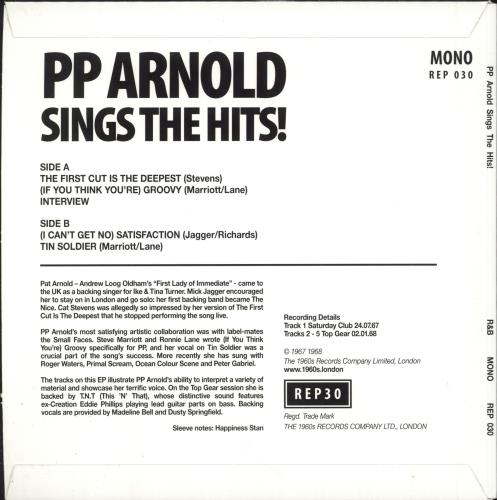 P.P. Arnold Sings The Hits Live '67-'68 7" vinyl single (7 inch record / 45) UK PPA07SI747856