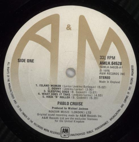 Pablo Cruise Pablo Cruise vinyl LP album (LP record) UK PCZLPPA632794