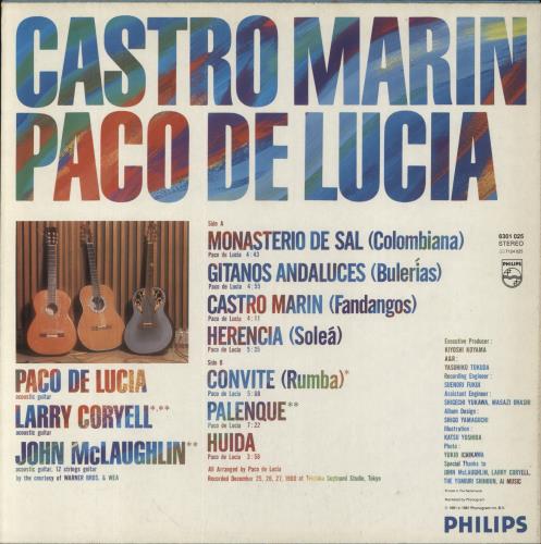 Paco De Lucia Castro Marin vinyl LP album (LP record) Dutch LU4LPCA498910