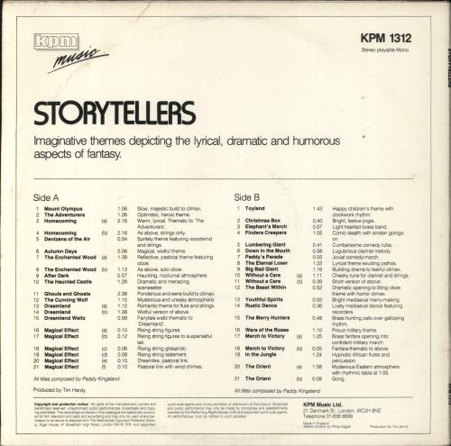 Paddy Kingsland Storytellers vinyl LP album (LP record) UK QDFLPST855705