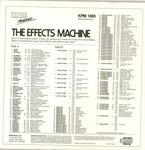 Paddy Kingsland The Effects Machine vinyl LP album (LP record) UK QDFLPTH695769