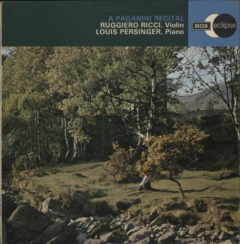 Paganini A Paganini Recital vinyl LP album (LP record) UK PZGLPAP857728