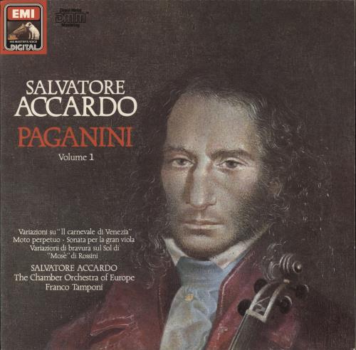 Paganini Accardo Plays Paganini, Volume 1 vinyl LP album (LP record) UK PZGLPAC797212