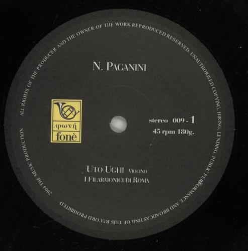 Paganini Uto Ughi - 180gm Vinyl 2-LP vinyl record set (Double LP Album) Italian PZG2LUT879163