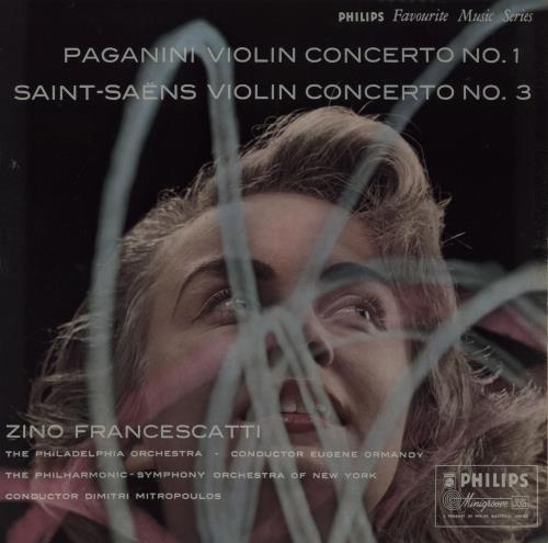 Paganini Violin Concerto No. 1 vinyl LP album (LP record) UK PZGLPVI762388