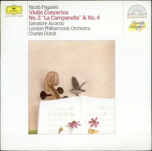 Paganini Violin Concertos No. 2, 'La Campanella' & No. 4 vinyl LP album (LP record) German PZGLPVI538166