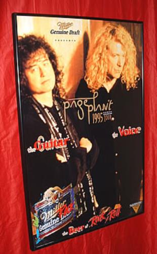 Page & Plant 1995 North American Tour poster US P&PPONO306262