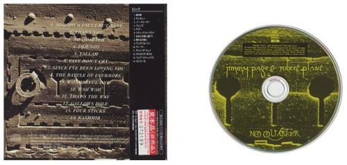 Page & Plant No Quarter CD album (CDLP) Japanese P&PCDNO461048