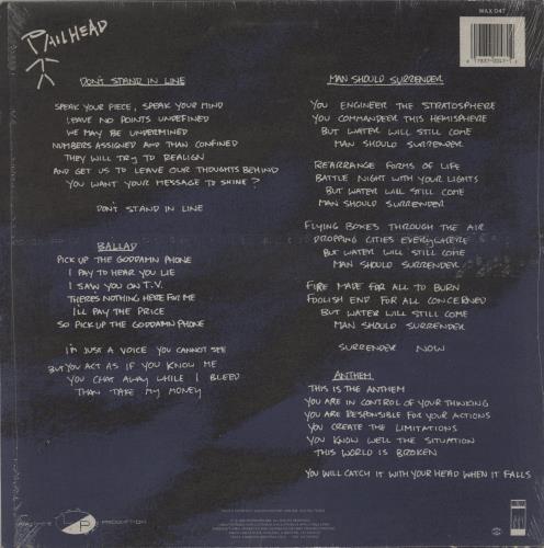 Pailhead Trait - Shrink vinyl LP album (LP record) US PAILPTR881110