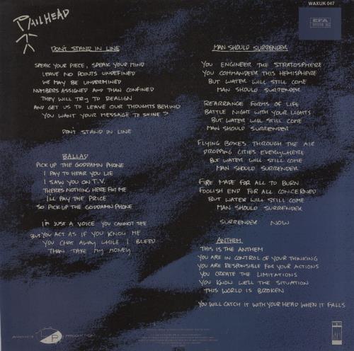 Pailhead Trait vinyl LP album (LP record) UK PAILPTR829285