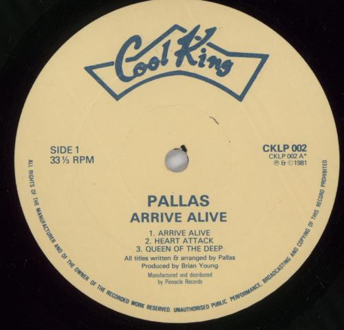 Pallas Arrive Alive vinyl LP album (LP record) UK PLSLPAR06140