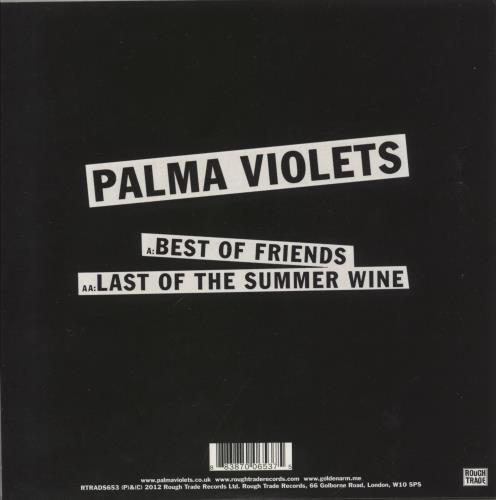 Palma Violets Best Of Friends - Purple Vinyl 7" vinyl single (7 inch record / 45) UK P4Y07BE658182