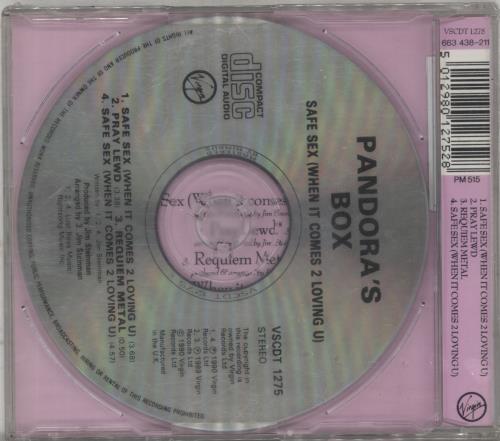 Pandora's Box Safe Sex - Sealed CD single (CD5 / 5") UK PBXC5SA57456